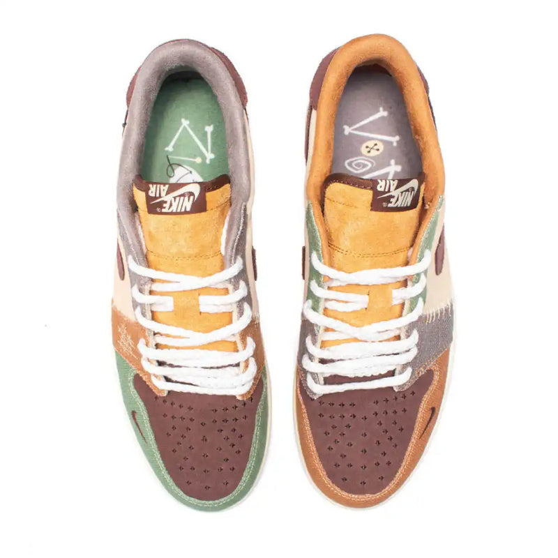 Jordan 1 Low Voodoo Flax and Oil Green x Zion Williamson