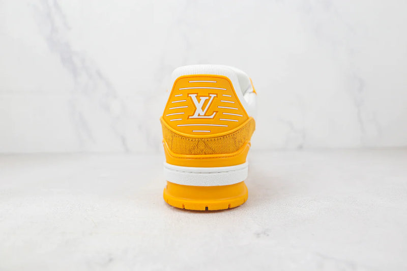 Louis Vuitton Trainer Yellow Monogram Denim White