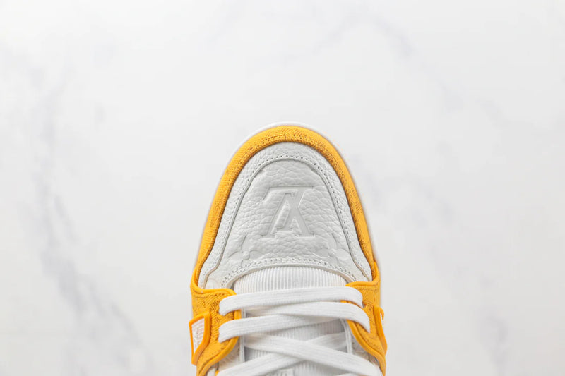 Louis Vuitton Trainer Yellow Monogram Denim White