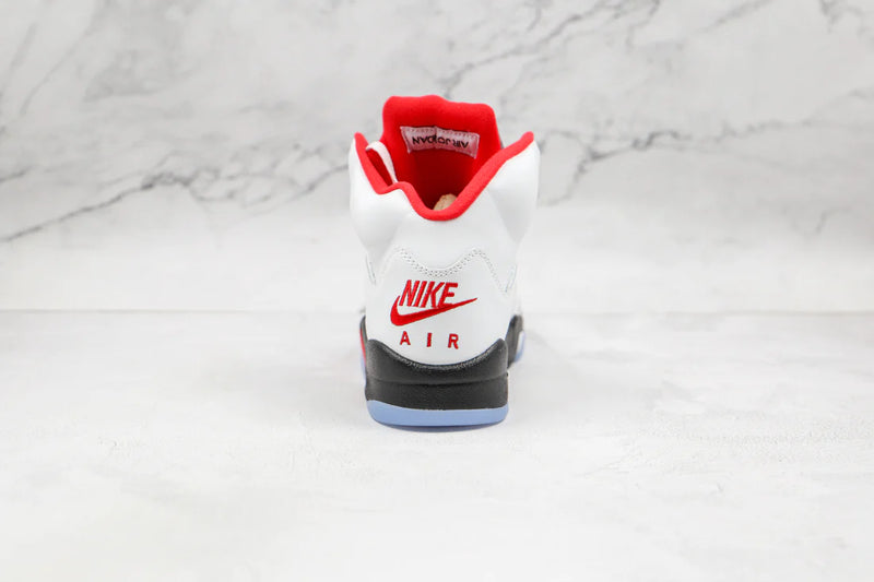 Jordan 5 Retro Fire Red Silver Tongue