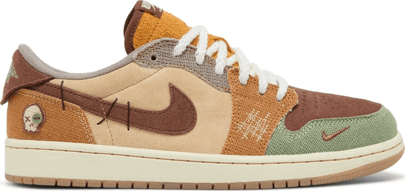 Jordan 1 Low Voodoo Flax and Oil Green x Zion Williamson